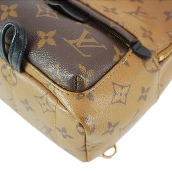 LOUIS VUITTON Palm Springs Mini Monogram Reverse Canvas Backpack Bag Brown