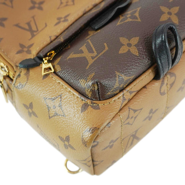 LOUIS VUITTON Palm Springs Mini Monogram Reverse Canvas Backpack Bag Brown