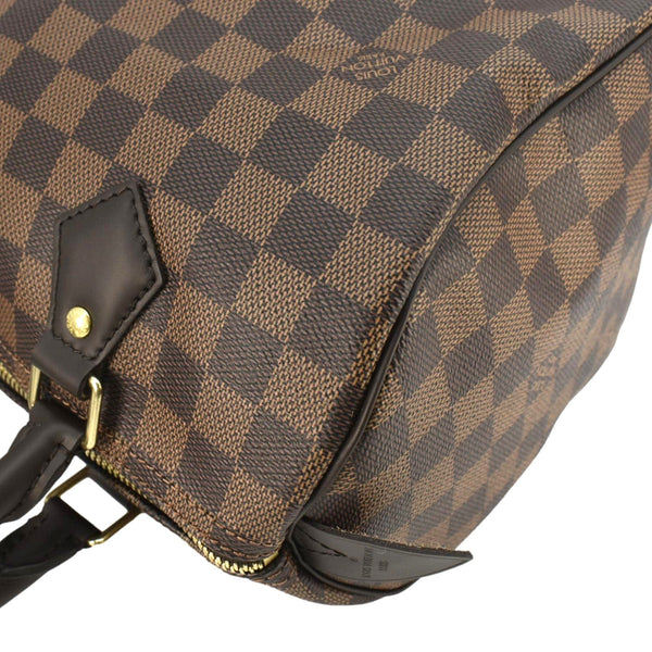 LOUIS VUITTON Speedy 25 Damier Ebene Satchel Bag Brown