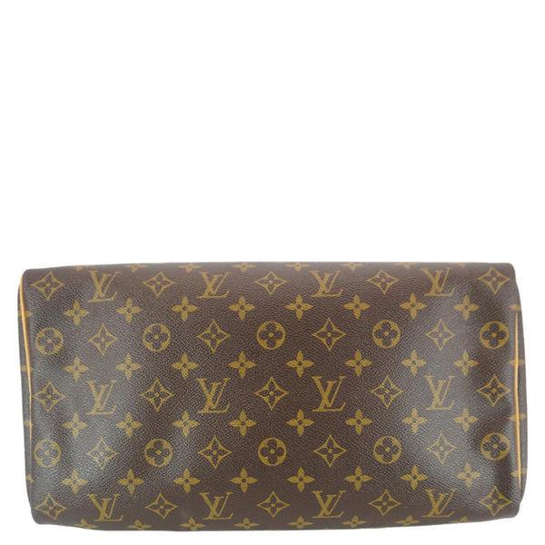 LOUIS VUITTON Speedy 30 Monogram Canvas Satchel Bag Brown