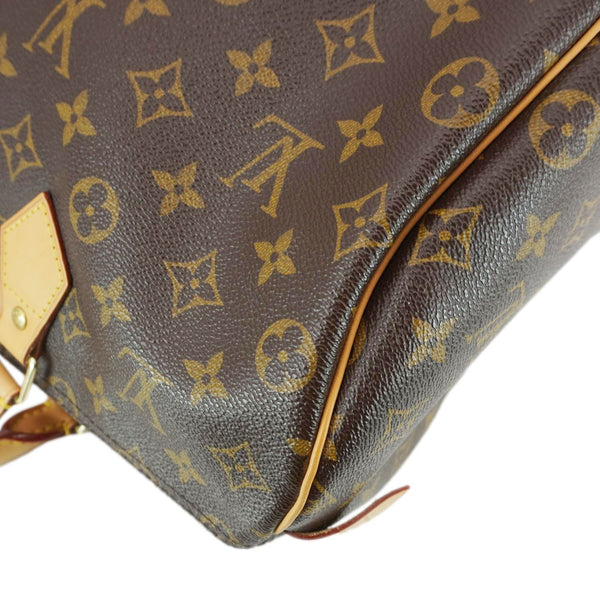 LOUIS VUITTON Speedy 30 Monogram Canvas Satchel Bag Brown