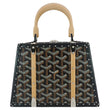 GOYARD Saigon Mini Chevron Print Coated Canvas Top Handle Bag Black