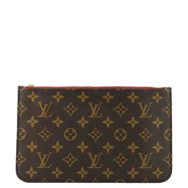 LOUIS VUITTON  Monogram Canvas Wristlet Pouch Brown