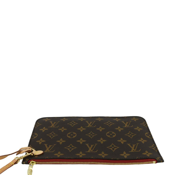 LOUIS VUITTON  Monogram Canvas Wristlet Pouch Brown