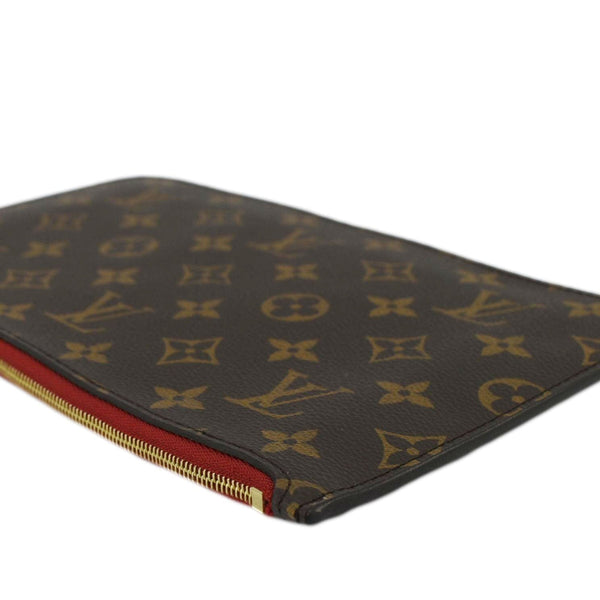 LOUIS VUITTON  Monogram Canvas Wristlet Pouch Brown