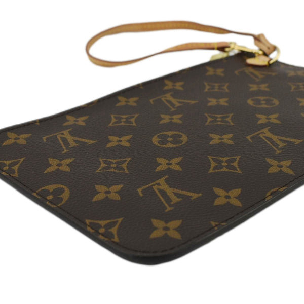 LOUIS VUITTON  Monogram Canvas Wristlet Pouch Brown