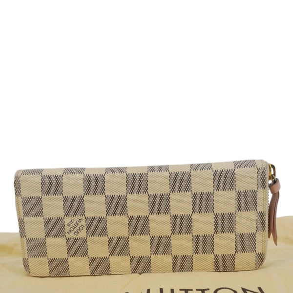 LOUIS VUITTON Clemence Damier Azur Wallet Rose Ballerine