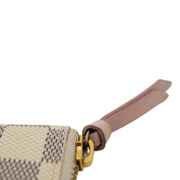 LOUIS VUITTON Clemence Damier Azur Wallet Rose Ballerine