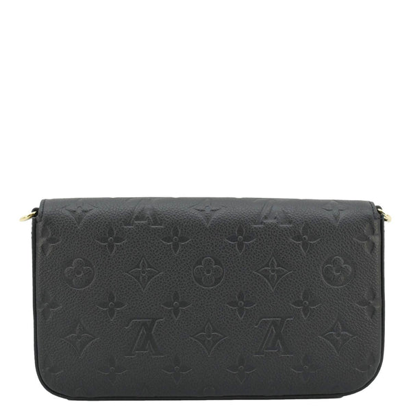 LOUIS VUITTON Felicie Pochette Empreinte Leather Crossbody Bag Black