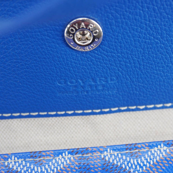 GOYARD Saint Louis PM Chevron Print Canvas Tote Bag Blue