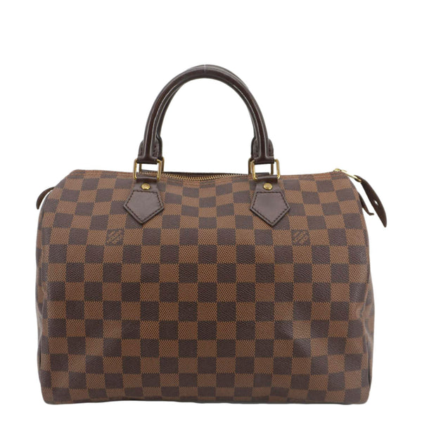 LOUIS VUITTON Speedy 30 Damier Ebene Satchel Bag Brown