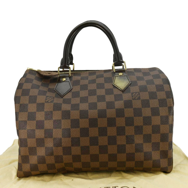 LOUIS VUITTON Speedy 30 Damier Ebene Satchel Bag Brown