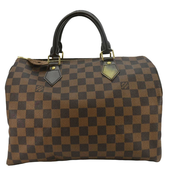 LOUIS VUITTON Speedy 30 Damier Ebene Satchel Bag Brown