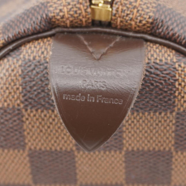 LOUIS VUITTON Speedy 30 Damier Ebene Satchel Bag Brown