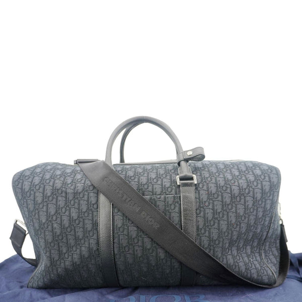 CHRISTIAN DIOR Diorissimo Canvas Duffle Bag Black