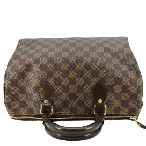 LOUIS VUITTON Speedy 30 Damier Ebene Satchel Bag Brown