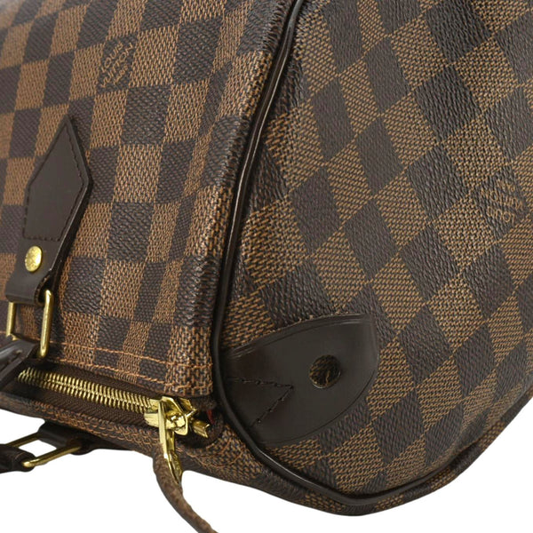 LOUIS VUITTON Speedy 30 Damier Ebene Satchel Bag Brown