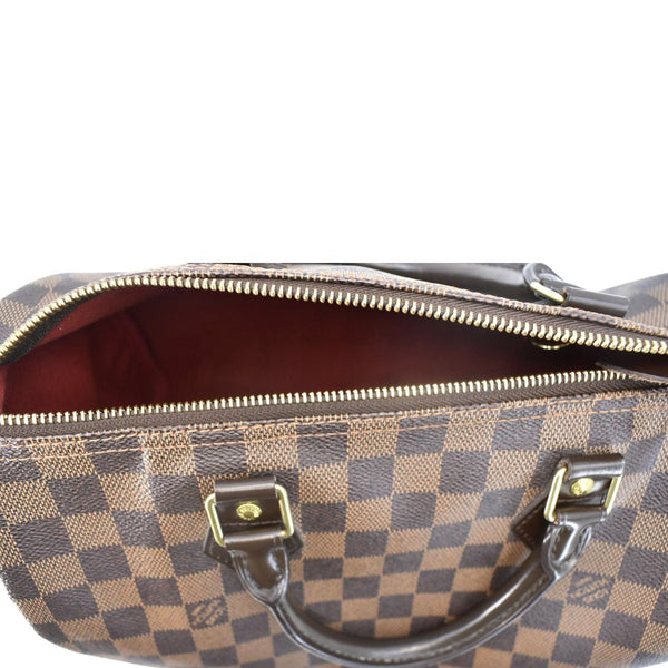 LOUIS VUITTON Speedy 30 Damier Ebene Satchel Bag Brown