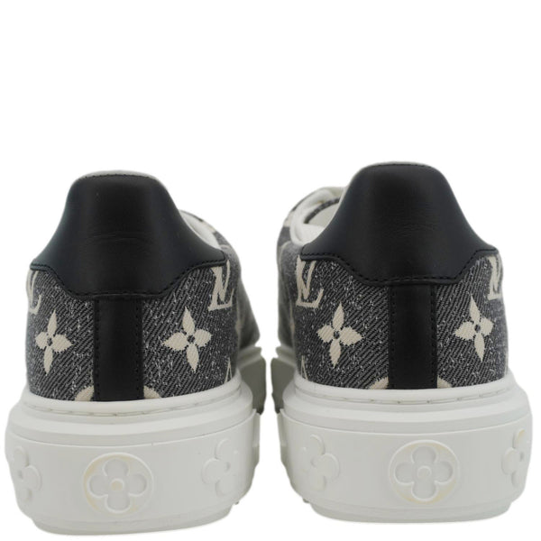 LOUIS VUITTON TimeOut Monogram Denim Sneakers Bicolor Size 36