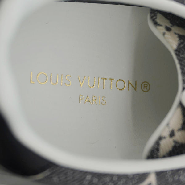 LOUIS VUITTON TimeOut Monogram Denim Sneakers Bicolor Size 36