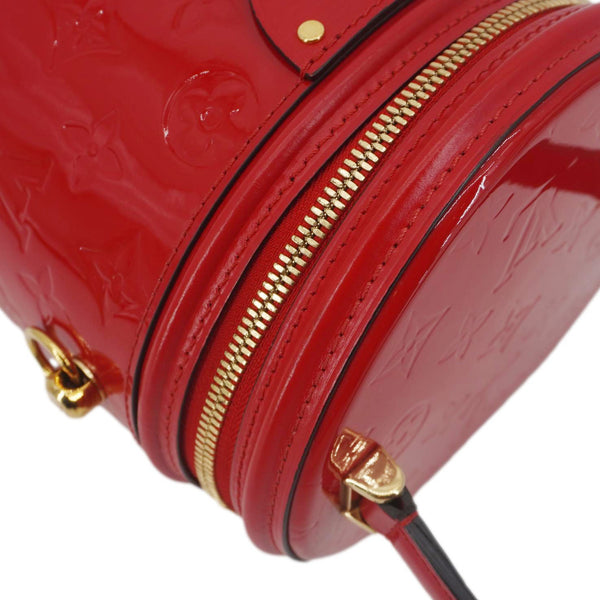 LOUIS VUITTON Cannes PM Monogram Vernis Shoulder Bag Cherry