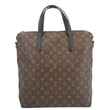 LOUIS VUITTON Kitan Monogram Macassar Canvas Top Handle Bag Brown