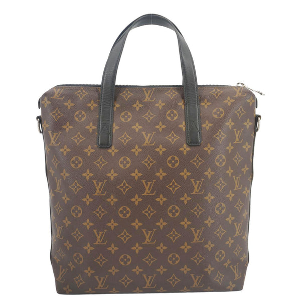 LOUIS VUITTON Kitan Monogram Macassar Canvas Top Handle Bag Brown