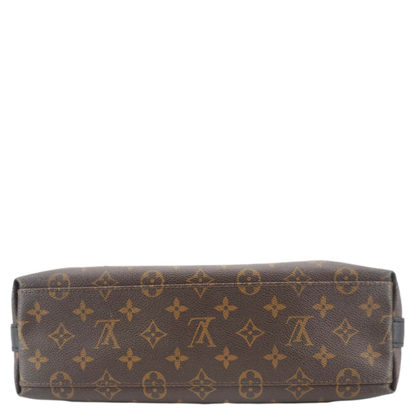 LOUIS VUITTON Kitan Monogram Macassar Canvas Top Handle Bag Brown