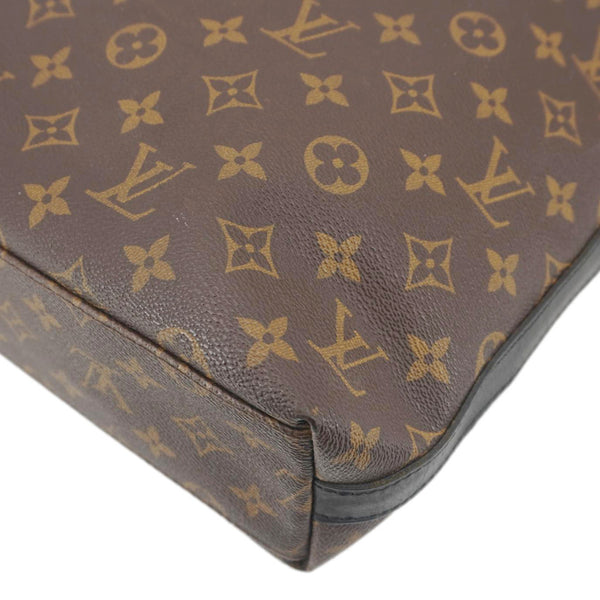 LOUIS VUITTON Kitan Monogram Macassar Canvas Top Handle Bag Brown