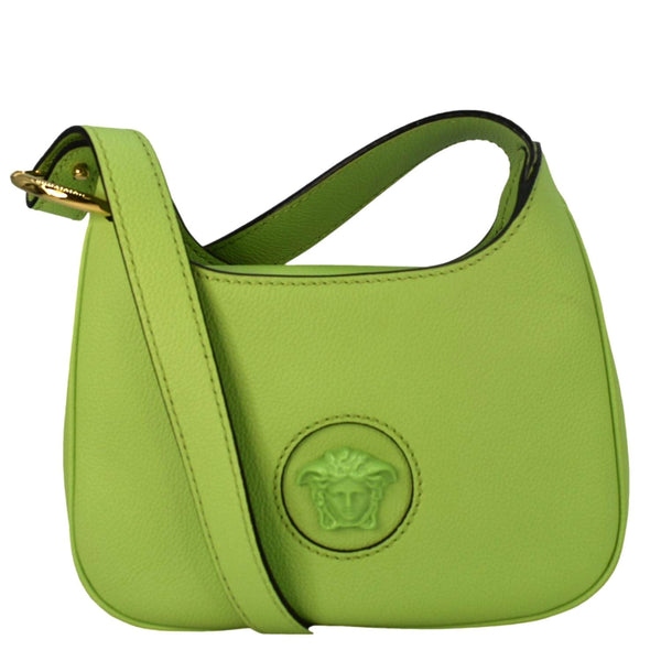 VERSACE La Medusa Leather Hobo Bag Green