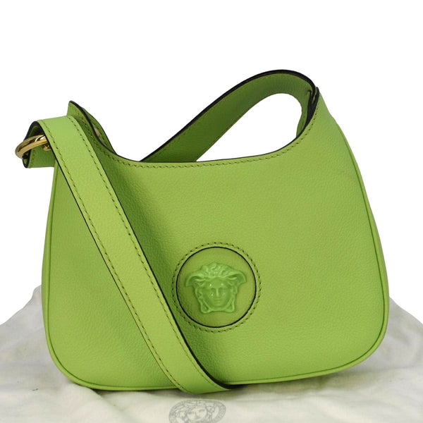 VERSACE La Medusa Leather Hobo Bag Green