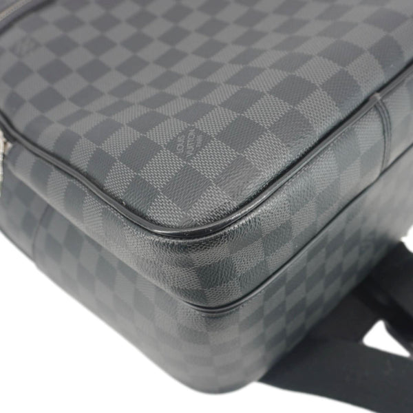 LOUIS VUITTON Michael Damier Graphite Canvas Backpack Bag Black