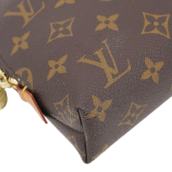 LOUIS VUITTON MM Monogram Canvas Cosmetic Pouch Brown