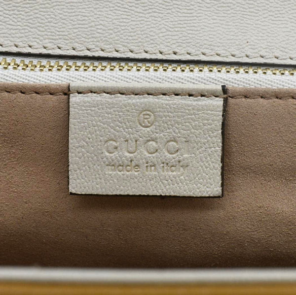 GUCCI Padlock Flap GG Canvas Shoulder Bag Beige 644527