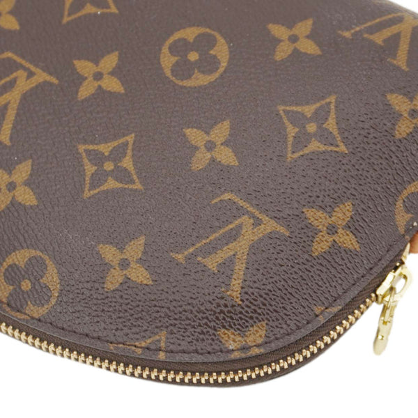 LOUIS VUITTON MM Monogram Canvas Cosmetic Pouch Brown