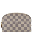 LOUIS VUITTON Damier Azur Cosmetic Pouch White