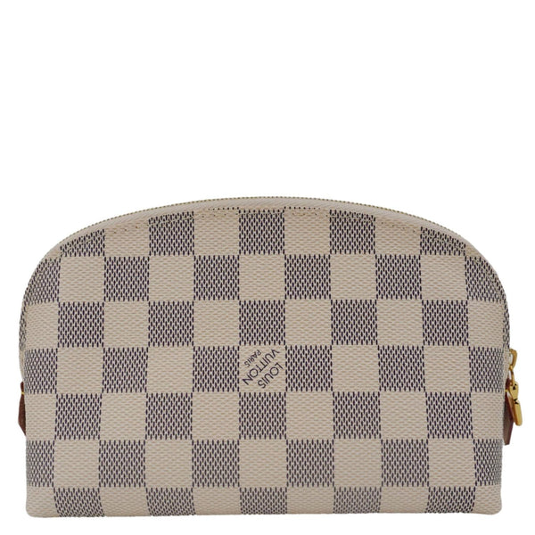 LOUIS VUITTON Damier Azur Cosmetic Pouch White