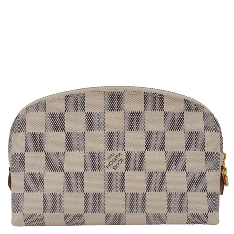 LOUIS VUITTON Damier Azur Cosmetic Pouch White