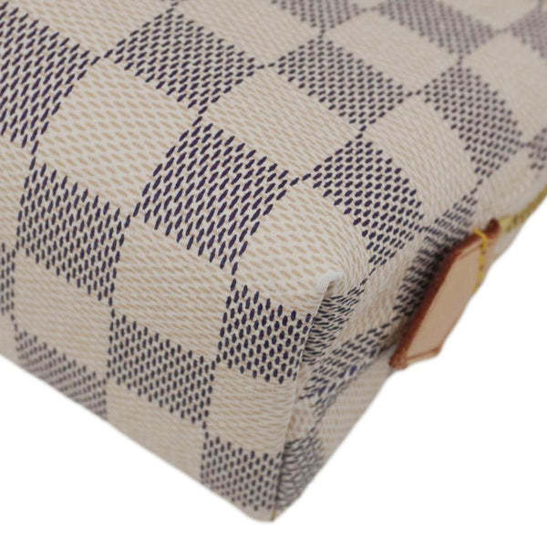 LOUIS VUITTON Damier Azur Cosmetic Pouch White