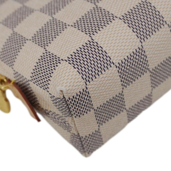 LOUIS VUITTON Damier Azur Cosmetic Pouch White