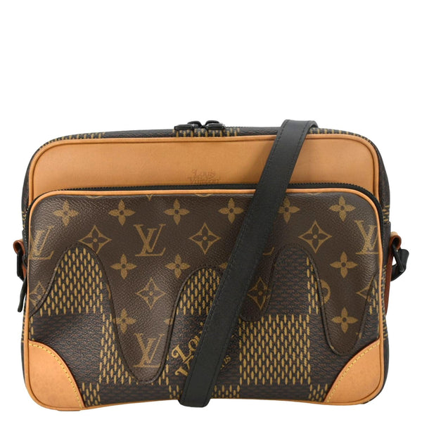 LOUIS VUITTON X Nigo Nil Monogram Ebene Canvas Messenger Bag Brown