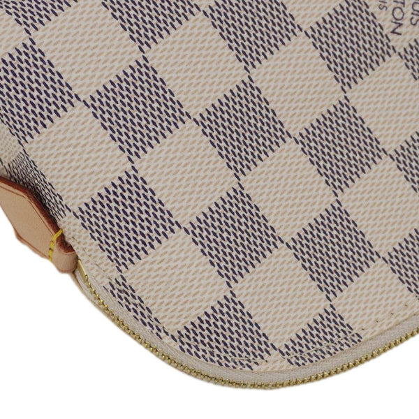 LOUIS VUITTON Damier Azur Cosmetic Pouch White