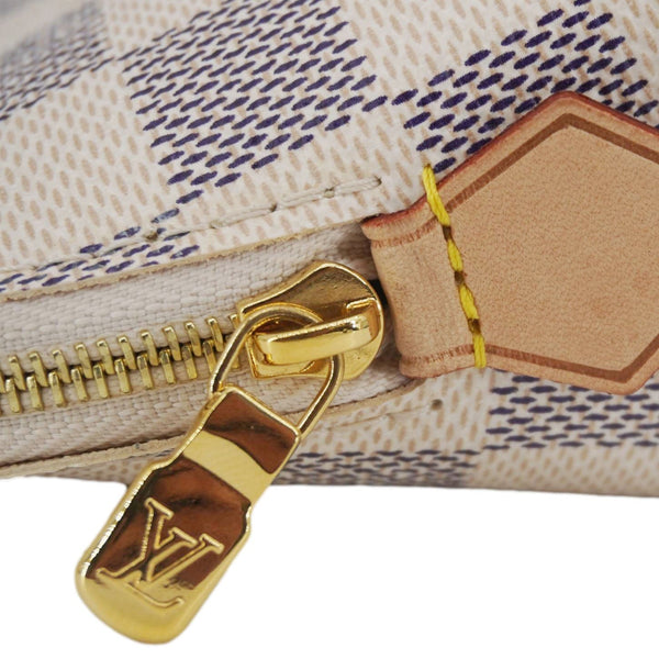 LOUIS VUITTON Damier Azur Cosmetic Pouch White