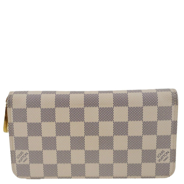 LOUIS VUITTON Damier Azur Zippy Wallet White