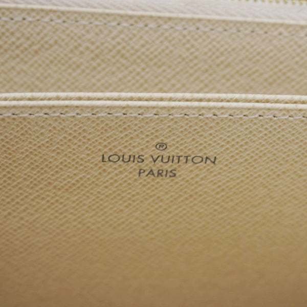 LOUIS VUITTON Damier Azur Zippy Wallet White