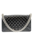 CHANEL Boy Flap Medium Plexiglass Patent Leather Crossbody Bag Black