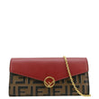 Fendi Vitello Cruise F Is Fendi Leather Red Chain Wallet  front look