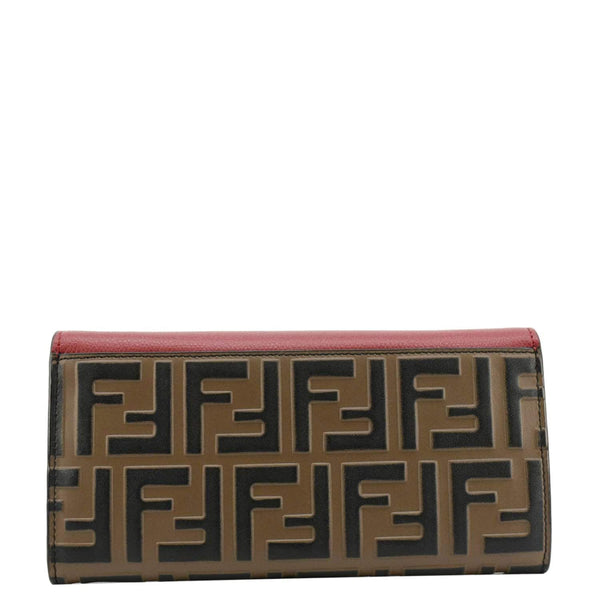 Fendi Vitello Cruise F Is Fendi Leather Red Chain Wallet  back look