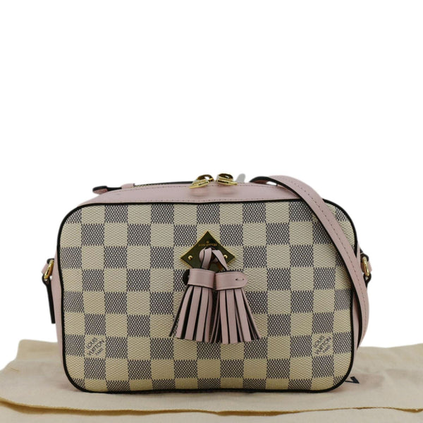 LOUIS VUITTON Saintonge Damier Azur Crossbody Bag White