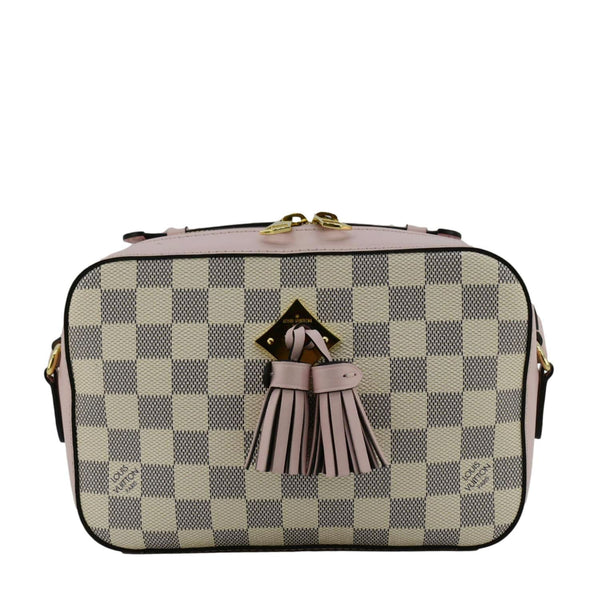 LOUIS VUITTON Saintonge Damier Azur Crossbody Bag White